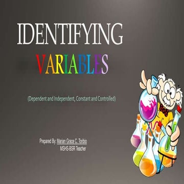Identifying variables | PPT