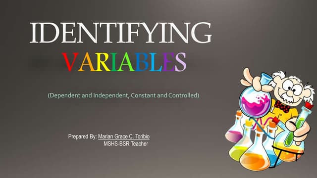 Identifying variables | PPT