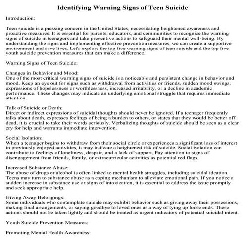 Identifying Warning Signs of Teen Suicide.docx