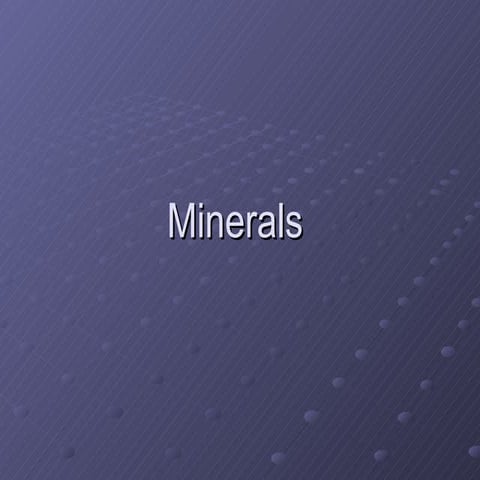 Earth Science: Identify minerals