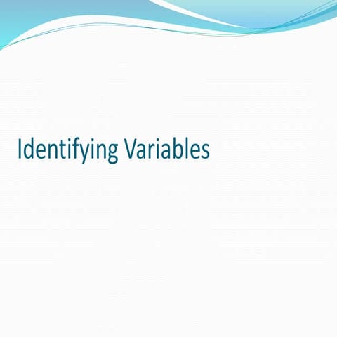 Identify variables | PPT