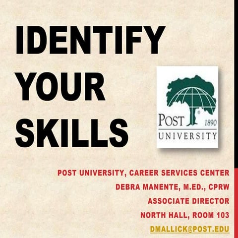 Identify Your Skills and Accomplishments PowerPoint
