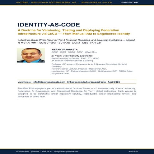 Identity-as-Code: Engineering Federation Infrastructure with CI/CD for ...