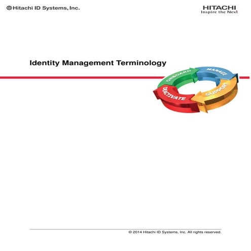 Identity Management Terminology