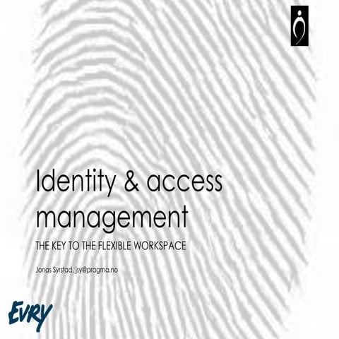 Identity & access management jonas syrstad