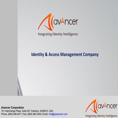 Identity and Access Management Solutions | Avancer Corporation
