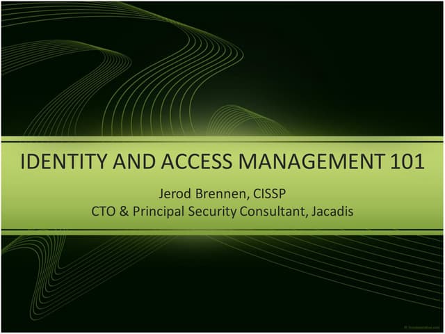 Identity and Access Management 101