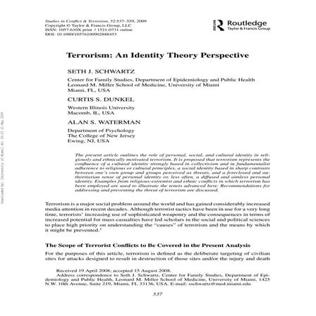 Identity and terrorism