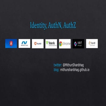 Identity, authentication and authorization | PPT