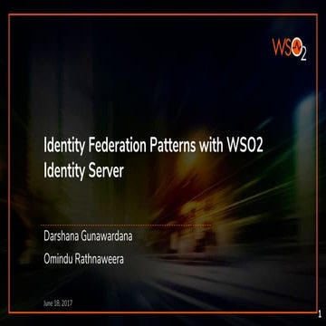 Identity Federation Patterns with WSO2 Identity Server​