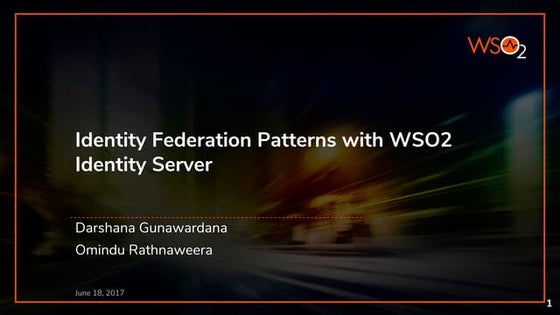 Identity Federation Patterns with WSO2 Identity Server​