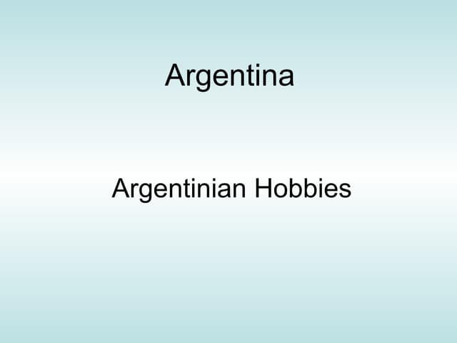 Identity hobbies