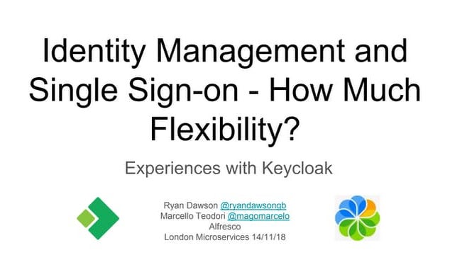 Identity management and single sign on - how much flexibility