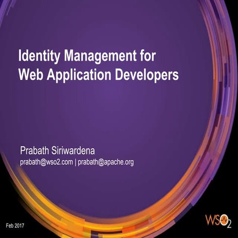 Identity Management for Web Application Developers