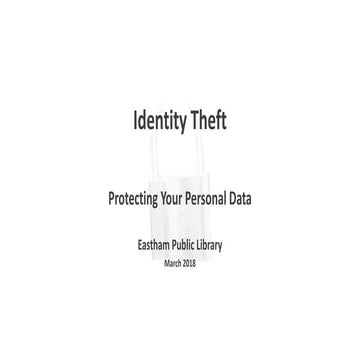 Protecting Yourself From Data and Identity Theft