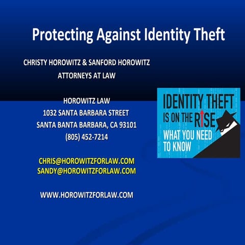 Identity theft- Horowitz Law
