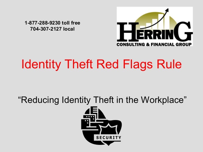 Identity Theft Red Flags Rule for Business