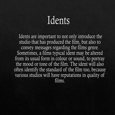 Idents | PPT