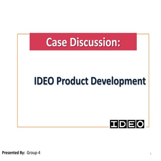 case discussion:DEO Product Development