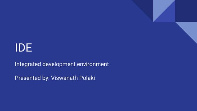Ide presentation