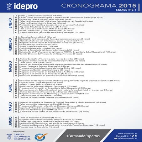 Eventos IDEPRO 2015