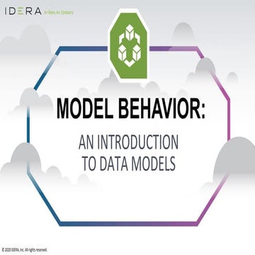 Model Behavior: An Introduction to Data Models