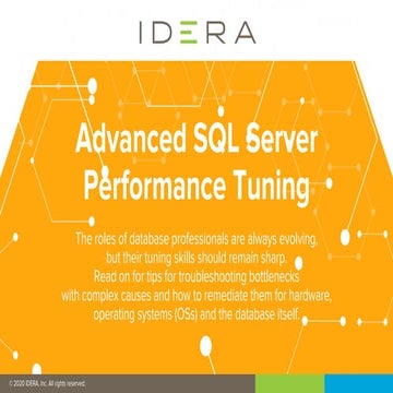 Advanced SQL Server Performance Tuning | IDERA | PPT