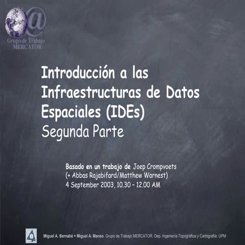 Ides Infraestructura De Datos Espaciales | PPT