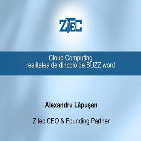 Zitec - Cloud computing