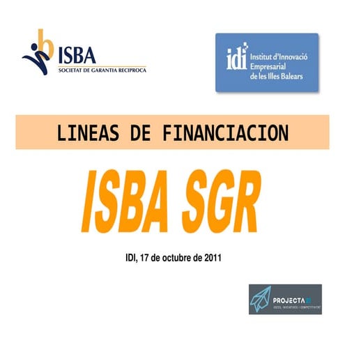 ISBA, Sociedad de Garantía Recíproca | PDF