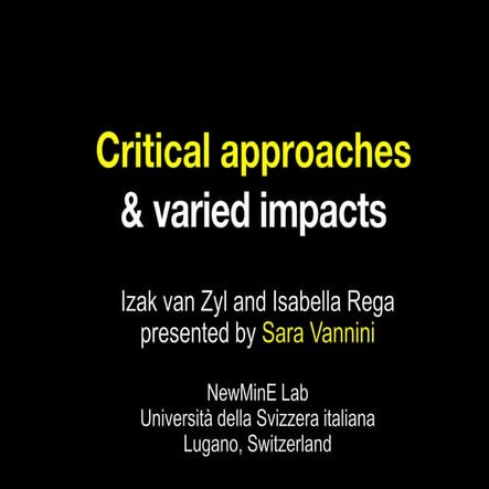 MELISSA paper at IDIA Conference 2011, Lima, Peru.