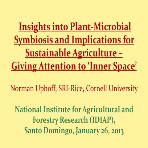 1306- Insights into Plant-Microbial Symbiosis and Implications for Sustainabl...
