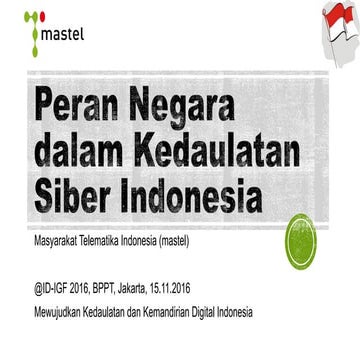ID IGF 2016 - Hukum 3 - Peran Negara dalam Kedaulatan Siber