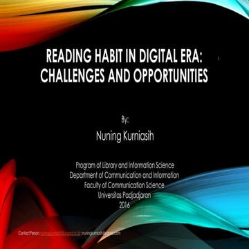 ID IGF 2016 - Sosial Budaya 1 - Reading Habit In Digital Era