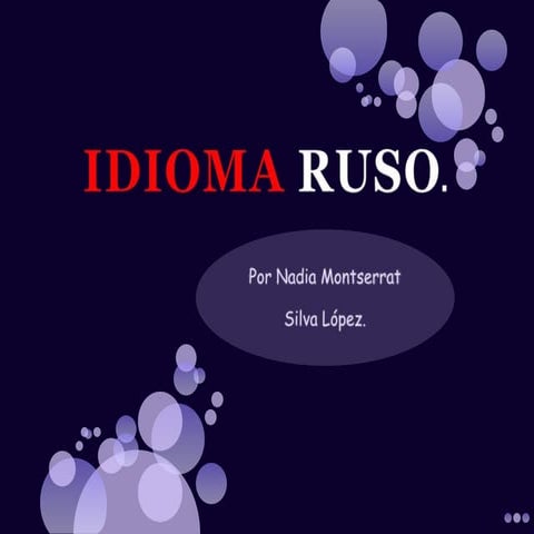Idioma ruso.