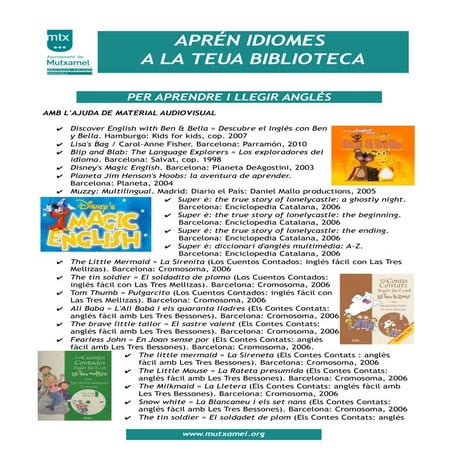 Idiomas biblioteca infantil