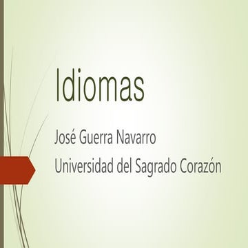 Idiomas presentation
