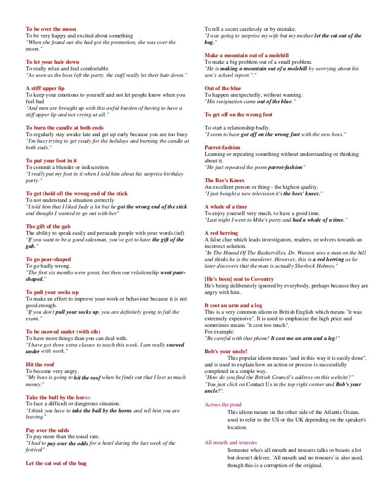 English Idioms