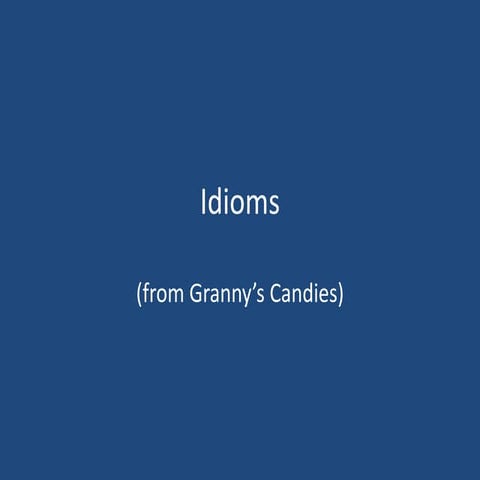 English slide idioms | PPTX
