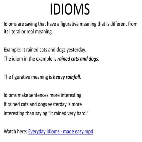 Idioms