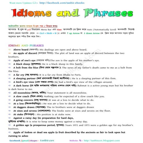 Idioms and phrases by tanbircox