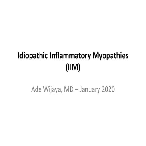 Idiopathic Inflammatory Myopathies