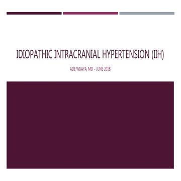 Idiopathic Intracranial Hypertension 