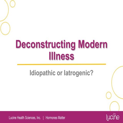 Deconstructing Modern Illness: Idiopathic or Iatrogenic? 