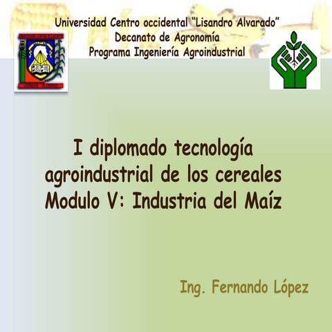  tecnología agroindustrial de los cereales (maiz) 