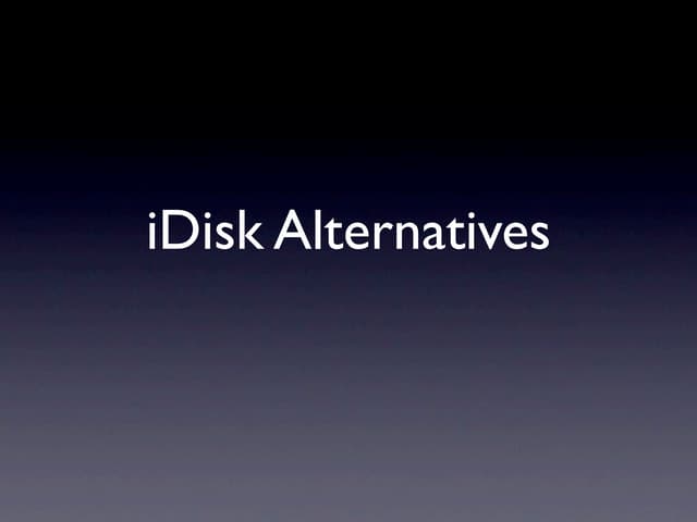 iDisk Replacements