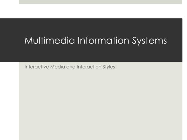 Interactive Digital Media