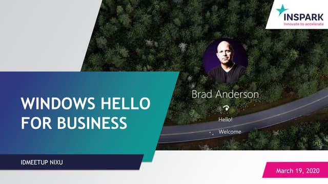 DI Amsterdam meetup windows hello core slides 20200319
