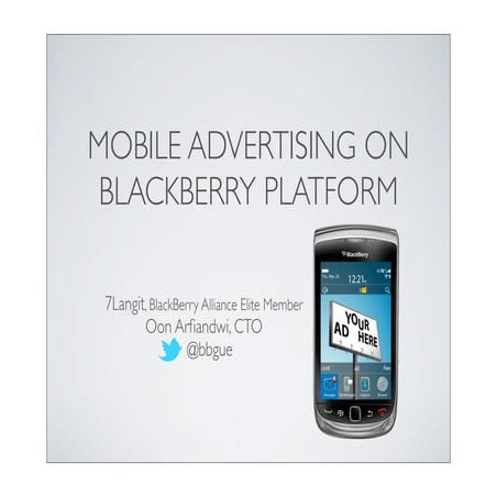 7Langit present Mobile Ad on BlackBerry