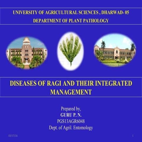 integrated disease management in ragi